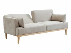 Vente-unique Sofá cama 3 plazas clic-clac de tela AMBRILO Beige Discount