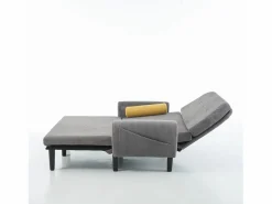 OKWISH Sofá cama 2 plazas de pana - convertible en cama o chaise longue Gris Hot