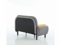 OKWISH Sofá cama 2 plazas de pana - convertible en cama o chaise longue Gris Hot