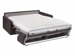 Vente-unique Sofá - 4 Plazas|Sofás De Piel Sintética|Sofá cama 4 plazas de piel sintética color CALIFE