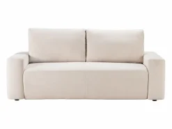 Vente-unique Sofá - 4 Plazas|Sofá De Tela|Sofá cama 3 plazas exprés en tela texturizada 160 cm colchón 16 cm DAVISO