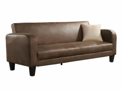 Vente-unique Todos Los Sofás|Sofá Vintage|Sofá cama 3 plazas tela aspecto vintage marrón INICIO