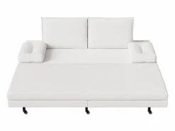Sofá Vintage|Sofá cama 90 x 200 cm, cama nido con malla, cama doble extensible multifuncional 2 en 1, sofá cama de 2 plazas, lino