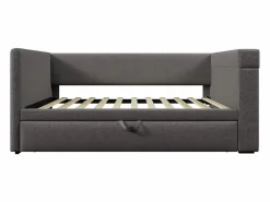 Sofá cama acolchonado 90x190 cm - con cama extensible 90x190 cm - con puertos USB y Type-C - con portavasos - (sin colchón)^ModernLuxe Online