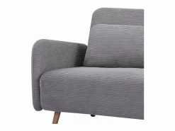 SENHO Sofá cama BZ de 2 plazas en terciopelo acanalado para huéspedes - ARI Gris New