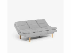 Modus Sofa Sofá cama clic clac de 2 plazas de tela con respaldo reclinable Livra - Gris Hot
