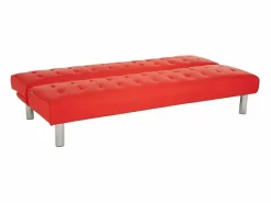 Modus Sofa Sofá cama clic clac de 2 plazas en polipiel de diseño moderno reclinable Elly - Rojo Clearance