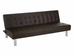 Sofá cama clic clac de 2 plazas en polipiel de diseño moderno reclinable Elly - Marrón^Modus Sofa Best