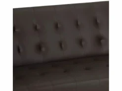 Sofá cama clic clac de 2 plazas en polipiel de diseño moderno reclinable Elly - Marrón^Modus Sofa Best