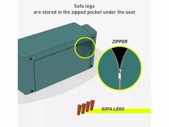 Sofá cama clic clac de 2 plazas en polipiel de diseño moderno reclinable Elly - Marrón^Modus Sofa Best