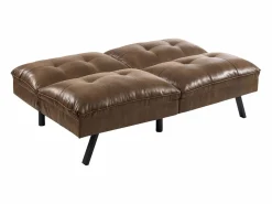 Sofá cama clic-clac 3 plazas,microfibra envejecida PEGULA^Vente-unique Best