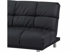 SENHO Sofá Vintage|Sofá cama clic-clac de 3 plazas estilo retro setentero con acabado en PU - MELLOW