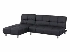 Sofá cama clic-clac de 2 plazas con chaise longue reversible en PU - MELLOW^SENHO