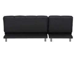 Sofá cama clic-clac de 2 plazas con chaise longue reversible en PU - MELLOW^SENHO