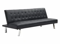 Vente-unique Sofá - 2 Plazas|Sofás De Piel Sintética|Sofá cama clic-clac de piel sintética GUILLAUME