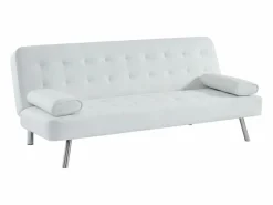 Vente-unique Sofá - 2 Plazas|Sofás De Piel Sintética|Sofá cama clic-clac de piel sintética MICHELLE