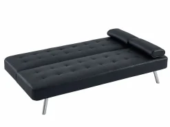Vente-unique Todos Los Sofás|Sofá - 2 Plazas|Sofá cama clic-clac de piel sintética MICHELLE