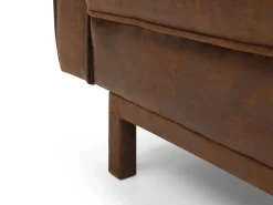 Vente-unique Todos Los Sofás|Sofá Vintage|Sofá cama clic-clac de tela en marrón vintage ELEANOR