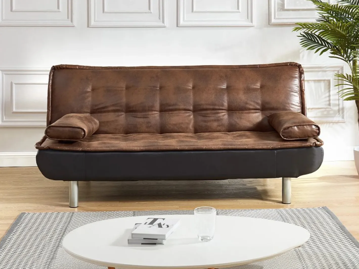 Sofá cama clic-clac y color caramelo MISHAN^Vente-unique