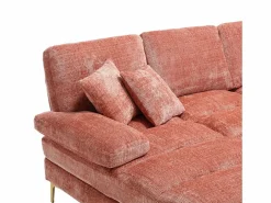Sofá cama compacto moderno multifunción ideal para salón tapizado lino marrón^ Clearance