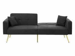 Sofá cama con función de cama, ángulo ajustable, patas doradas, con cojines y bolsillos de almacenamiento laterales^KOMHTOM Hot