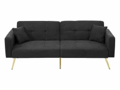 Sofá cama con función de cama, ángulo ajustable, patas doradas, con cojines y bolsillos de almacenamiento laterales^KOMHTOM Hot