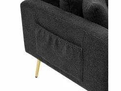 Sofá cama con función de cama, ángulo ajustable, patas doradas, con cojines y bolsillos de almacenamiento laterales^KOMHTOM Hot