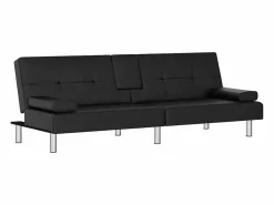 Sofá cama con portavasos cuero sintético^Clicnbuy Clearance