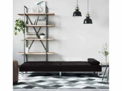 Sofá cama con portavasos cuero sintético^Clicnbuy Clearance