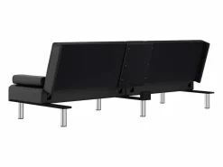 Sofá cama con portavasos cuero sintético^Clicnbuy Clearance