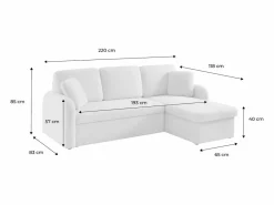 Sweeek Sofá Escandinavo|Sofá cama con rizos blancos de 3 plazas