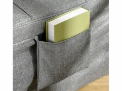 Sofá cama convertible 4 en 1, colchón de 8 cm, ajustable en 5 posiciones, acero, (188x75x38cm) Gris Clearance