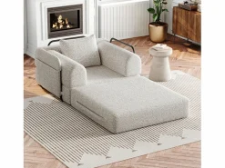 Sofá cama convertible - Individual - Tela de chenilla color^Hauss Spole Hot