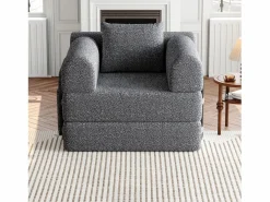 Hauss Spole Sillón Cama|Sofá cama convertible - Individual - Tela de chenilla