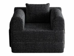Hauss Spole Sofá cama convertible - Individual - Tela de chenilla negra Negro Hot