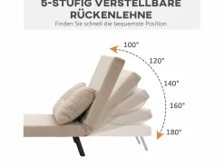 Sofá cama convertible, 2 plazas, respaldo regulable, Terciopelo, (63x73x81 cm)^ Best