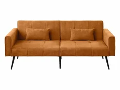 Sofá cama convertible Asiento mullido Diseño minimalista Material tejido Ideal para sala y estudio^ Sale