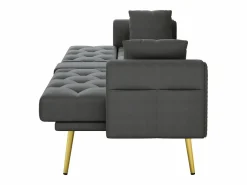 Sofá cama convertible de 2 plazas - Portavasos, 2 soportes lumbares y bolsillos laterales - Terciopelo^Hauss Spole Hot