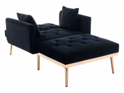 Sofá cama convertible en osito - Patas de metal dorado - Función chaise longue^ Online