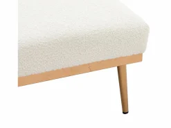 Diván Cama|Sofá cama convertible en osito - Patas de metal dorado - Función chaise longue