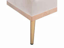 Sofá cama convertible en osito - Patas de metal dorado - Función chaise longue Beige Best