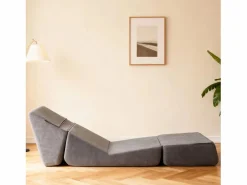 Sofá cama Convertible Relax Lectura Espuma confortable Franela Gris Sale