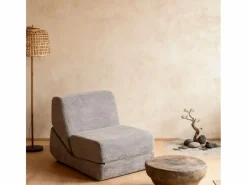 Sofá cama Convertible Relax Lectura Espuma confortable Franela Gris Sale