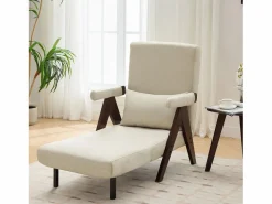 KOMHTOM Sofá cama convertible tres en uno, silla plegable tapizada, nogal Beige Outlet