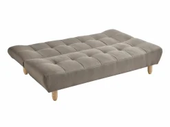 Vente-unique Sofá cama de 3 plazas clic-clac de tela ESTEBAN Topo Clearance