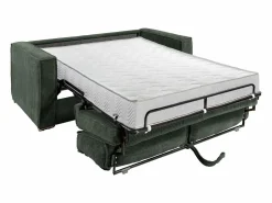 Vente-unique Sofá De Terciopelo|Sofá - 3 Plazas|Sofá cama de 3 plazas con apertura italiana de pana beige LORETO