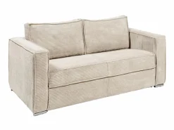 Vente-unique Todos Los Sofás|Sofá De Terciopelo|Sofá cama de 3 plazas con apertura italiana de pana LORETO