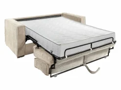 Vente-unique Sofá De Terciopelo|Sofá - 3 Plazas|Sofá cama de 3 plazas con apertura italiana de pana LORETO