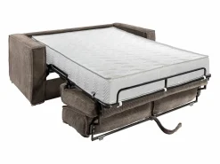 Sofá cama de 3 plazas con apertura italiana de pana beige LORETO^Vente-unique Online