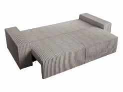 Vente-unique Sofá - 4 Plazas|Sofá cama de 4 plazas convertible de pana anchas color AMELIA